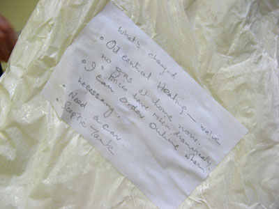 Some of the hand-written text made about ideas of "home".